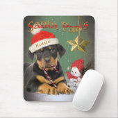 Rottweiler Puppy Santa Paws Mousepad Muismat (Met muis)