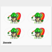 Rottweiler Puppy St. Pattys Ovale Sticker (Vel)