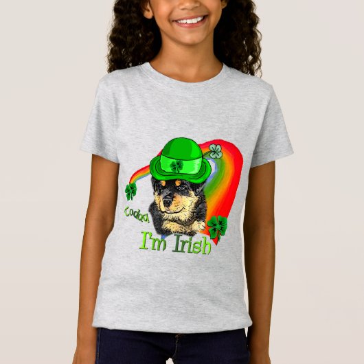 Rottweiler Puppy St. Pattys T-shirt (Voorkant)