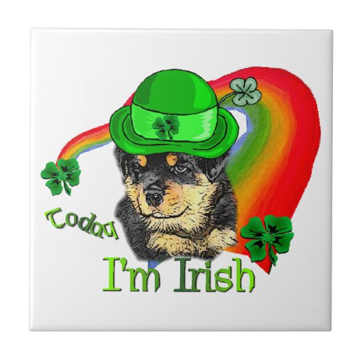 Rottweiler Puppy St. Pattys Tegeltje (Voorkant)