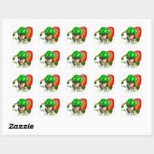 Rottweiler Puppy St. Pattys Vierkante Sticker (Vel)