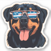 Rottweiler Puppy Sticker (Voorkant)