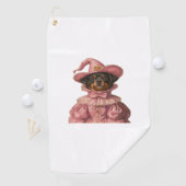 Rottweiler Puppy Verkleed als een roze heks - Scha Golfhanddoek (Insitu)