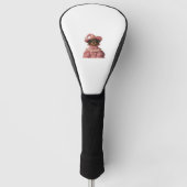 Rottweiler Puppy Verkleed als een roze heks - Scha Golfheadcover (Voorkant)