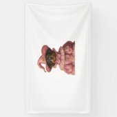 Rottweiler Puppy Verkleed als een roze heks - Scha Spandoek (Verticaal)