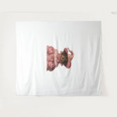 Rottweiler Puppy Verkleed als een roze heks - Scha Wandkleed (Voorkant (horizontaal))