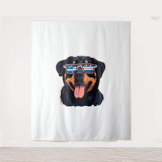 Rottweiler Puppy Wandkleed (Voorkant)
