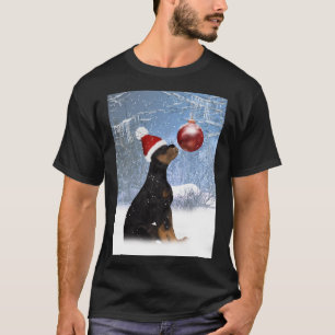 Rottweiler Puppy Winter T Shirt voor mannen - Rott