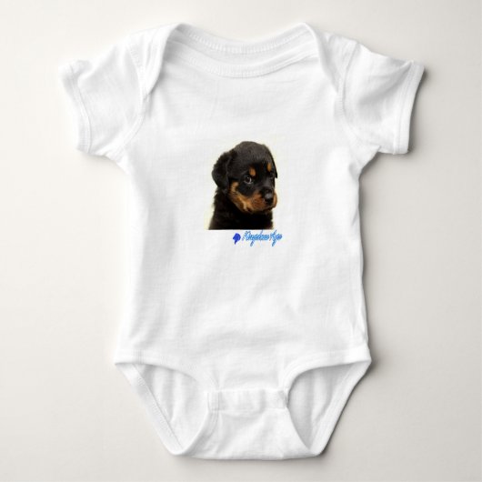 Rottweiler PuppyT-Shirt Rottweiler baby outfit Romper (Voorkant)