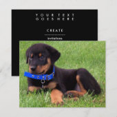 rottweiler pups kaart (Voorkant / Achterkant)