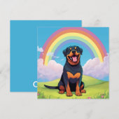 Rottweiler Rainbow Bridge Aangepaste hondennaam Sy (Voorkant / Achterkant)