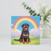 Rottweiler Rainbow Bridge Aangepaste hondennaam Sy (Staand voorkant)