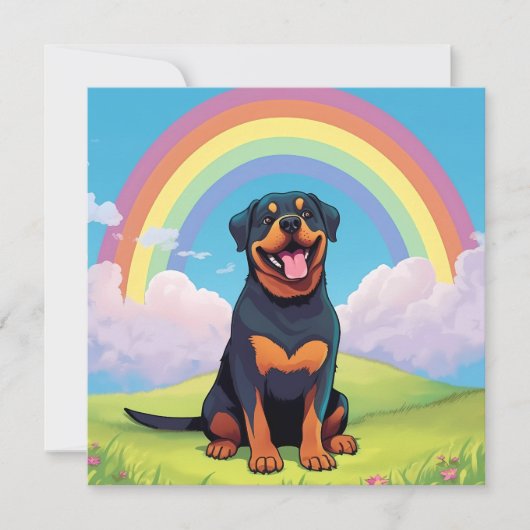 Rottweiler Rainbow Bridge Aangepaste hondennaam Sy (Voorkant)