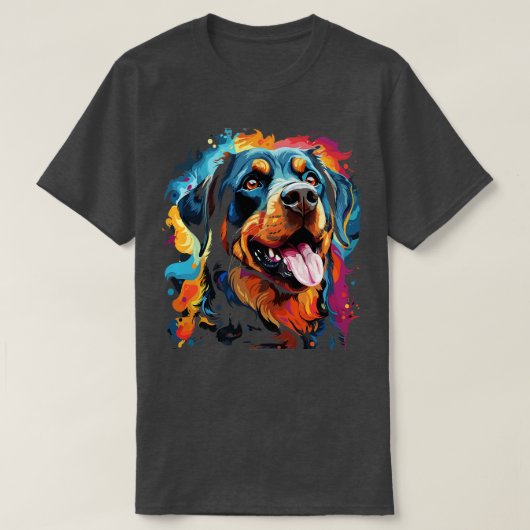 Rottweiler Rainbow T-shirt (Design voorkant)