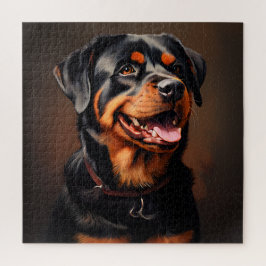 Rottweiler Realisme Kunstportret Legpuzzel