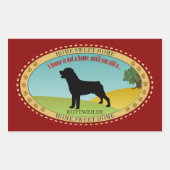 Rottweiler Rechthoekige Sticker (Voorkant)