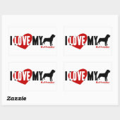 Rottweiler Rechthoekige Sticker (Vel)