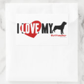 Rottweiler Rechthoekige Sticker (Tas)