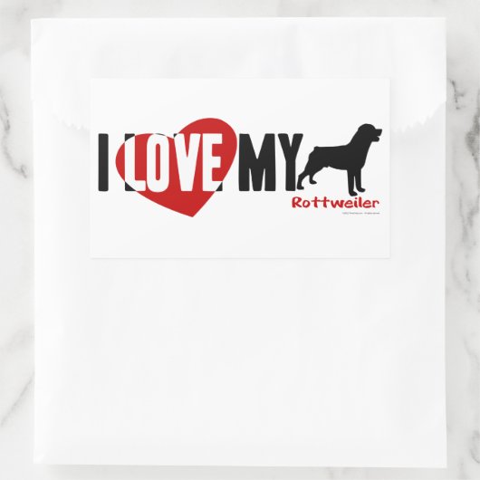 Rottweiler Rechthoekige Sticker (Tas)