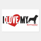 Rottweiler Rechthoekige Sticker (Voorkant)