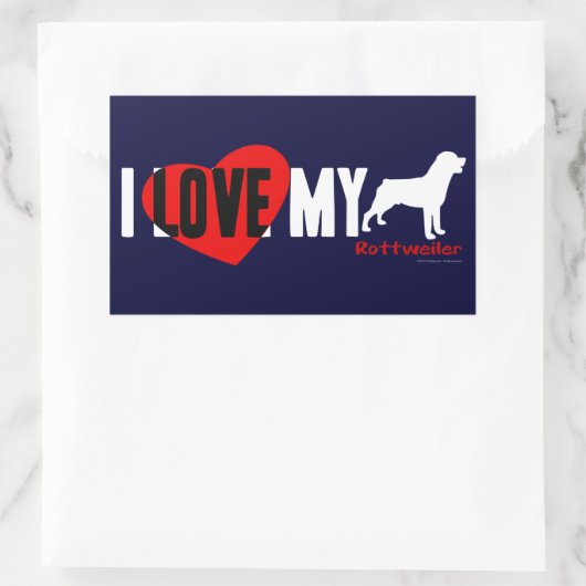 Rottweiler Rechthoekige Sticker (Tas)