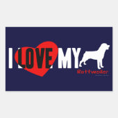 Rottweiler Rechthoekige Sticker (Voorkant)