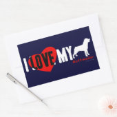 Rottweiler Rechthoekige Sticker (Envelop)