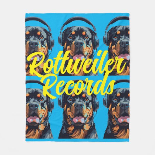 Rottweiler Records Dekbed Fleece Deken (Voorkant)