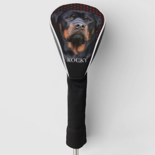 Rottweiler Red  Golfheadcover (Voorkant)