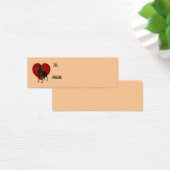 Rottweiler Red Heart Dog Photo Gift Label Mini Visitekaartjes (Bureau)