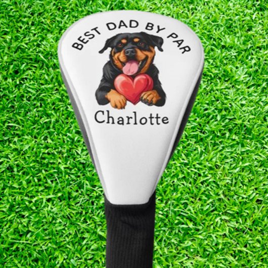 Rottweiler Red Heart Gift  Golfheadcover