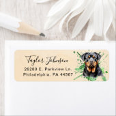 Rottweiler Retouradreslabel Etiket (Insitu)