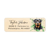 Rottweiler Retouradreslabel Etiket (Voorkant)