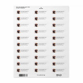 Rottweiler Retouradreslabels Etiket (Full Sheet)