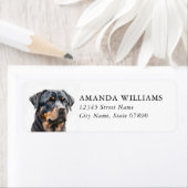 Rottweiler Retouradreslabels Etiket (Insitu)