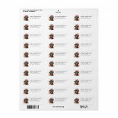Rottweiler Retouradreslabels Etiket (Full Sheet)