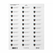 Rottweiler Retouradreslabels Etiket (Full Sheet)