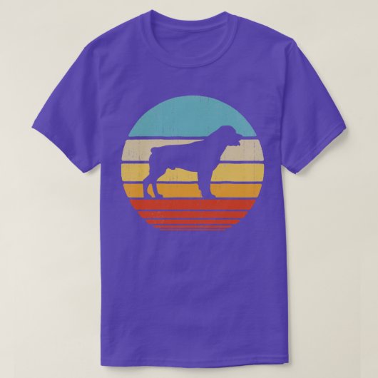 Rottweiler Retro  60s 70s Sunset for Men Wo T-shirt (Design voorkant)