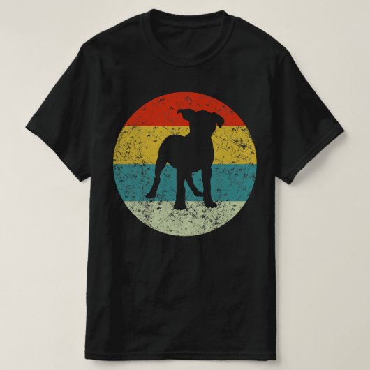 rottweiler retro  silhouette 70s t-shirt (Design voorkant)