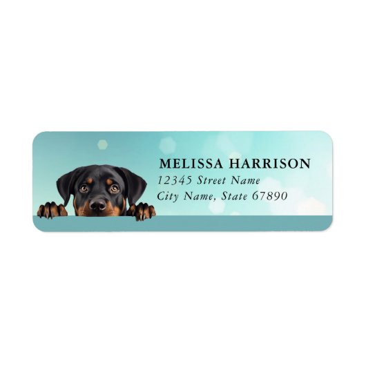 Rottweiler Return Address Labels (Voorkant)