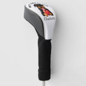 Rottweiler Rode Hart Cadeau Golfheadcover (Schuin)