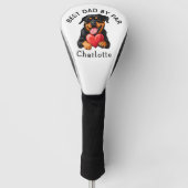 Rottweiler Rode Hart Cadeau Golfheadcover (Voorkant)