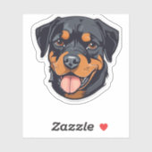 Rottweiler Romp Van Puppies naar Paw-some Partners Sticker (Vel)