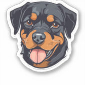 Rottweiler Romp Van Puppies naar Paw-some Partners Sticker (Voorkant)