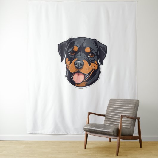 Rottweiler Romp Van Puppies naar Paw-some Partners Wandkleed (In situ)