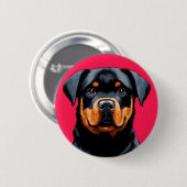 Rottweiler Ronde Button 5,7 Cm (Voorkant /achterkant)