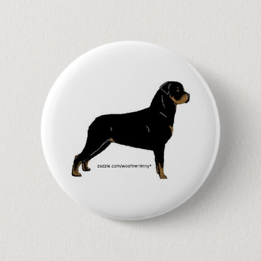 Rottweiler Ronde Button 5,7 Cm (Voorkant)