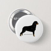 Rottweiler Ronde Button 5,7 Cm (Voorkant /achterkant)