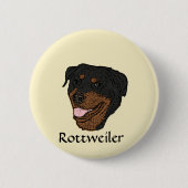 Rottweiler Ronde Button 5,7 Cm (Voorkant)
