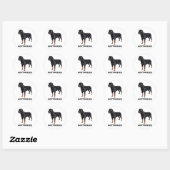 Rottweiler Ronde Sticker (Vel)